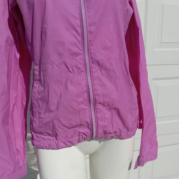 Columbia Windbreaker Hoodie Jacket womens size S Small Zip-up basic outerwear - Picture 3 of 10